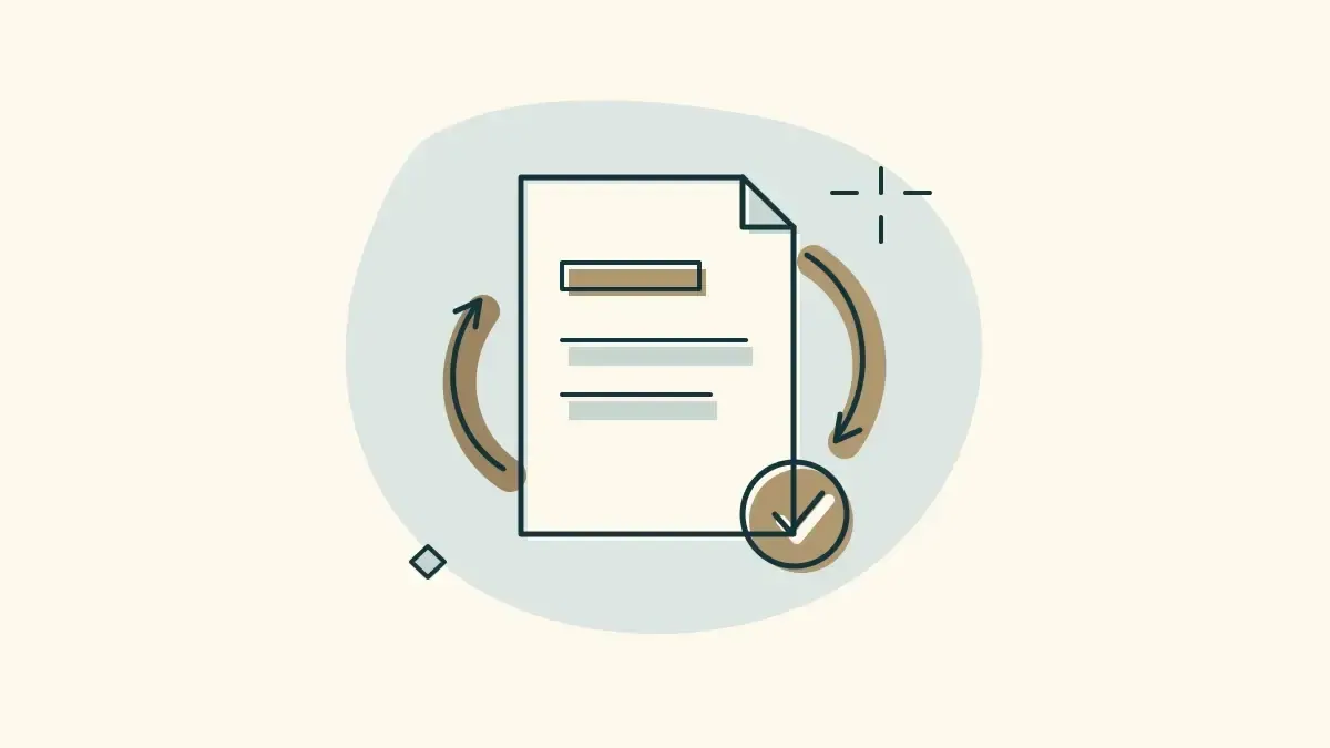 Purchase order automation document workflow illustration